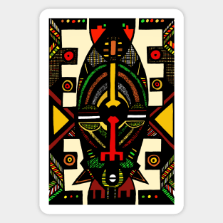 African ethnic traditional tribal symbol pattern design Sticker